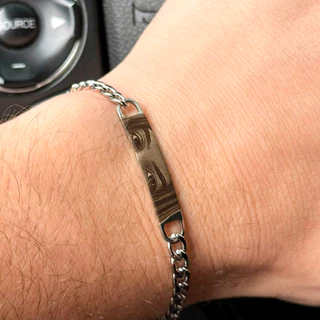 Pulseira Olhar Com Foto Personalizada + Frase Casal Aço Inoxidável Presente Romântico Pulseira Masculina