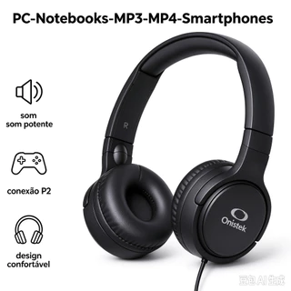 Headset Gamer com Microfone Leve e Confortável Som de Alta Qualidade para PC e Jogos Conexão Plug&Play Silêncio e Imersã