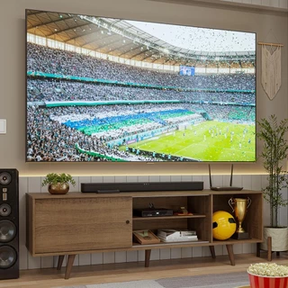 Rack para TV até 80 Polegadas 160cm com Pés Rustic Torino Madesa em Oferta na Shopee