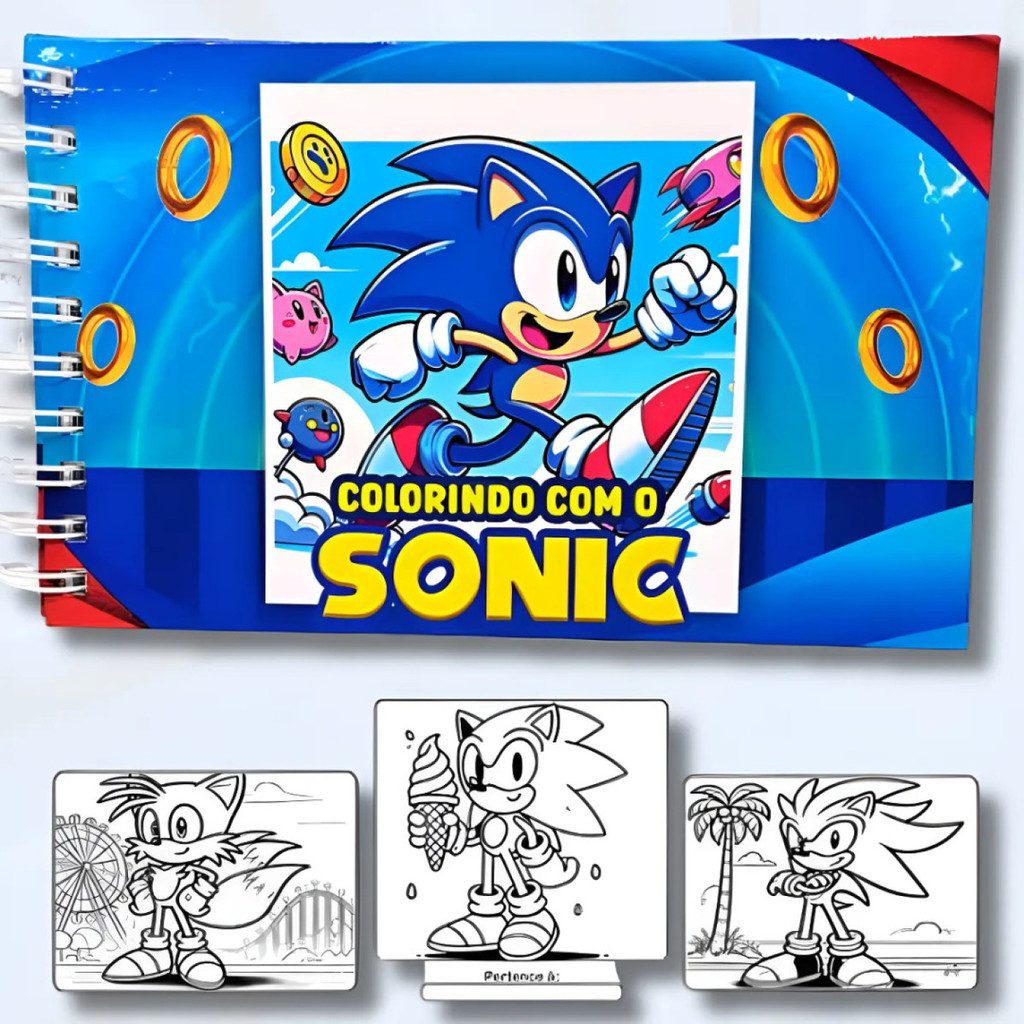 Livro De Colorir Sonic | Shopee Brasil