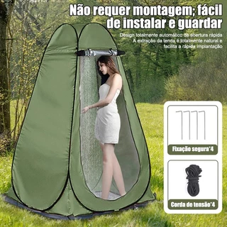 Barraca Trocador Banheiro Trocador De Roupas Camping Tenda Portátil Automática - Preta