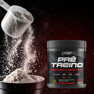 Pré Treino Sabor Tangerina 300g | GL Suplemento Alimentar em Pó | Beta-Alanina Cafeína Taurina L-Arginina