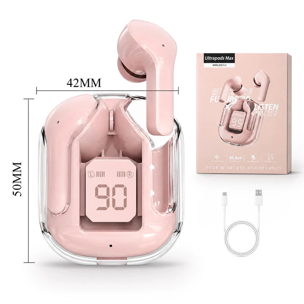 HQAi H4 Tws Fones De Ouvido Bluetooth Sem Fio 5.3 Para Jogos Esportivos Com Redução De Ruído Vancon