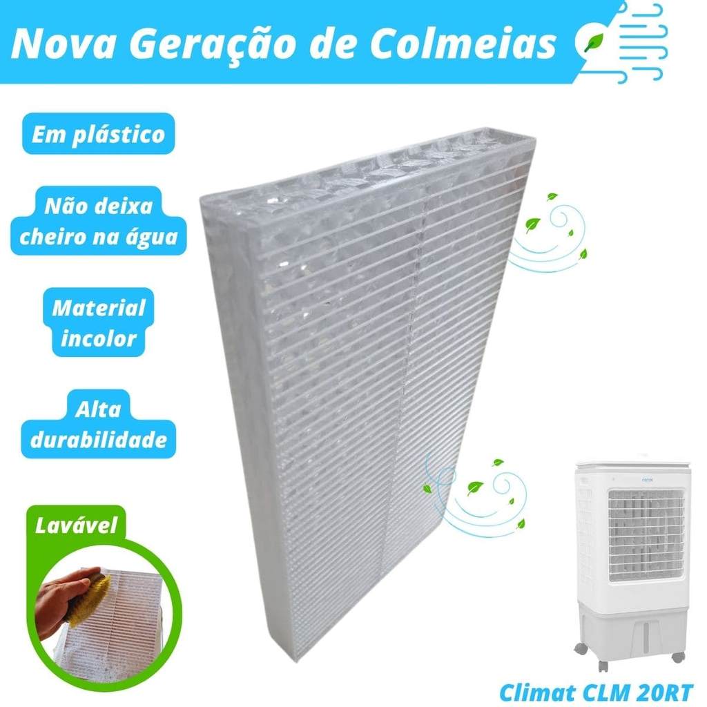 Colmeia Plástica Lavável Climatizador - Climat CLM-20RT 20L