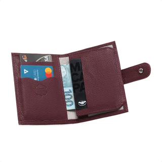 Porta cartão feminina Em Couro Legitimo tradicional comporta Documentos CNH RG Cartões Elegante.