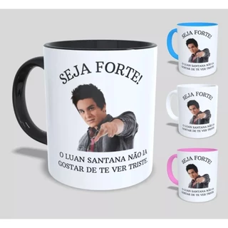 Caneca Porcelana 325 Ml Luan Santana Meme Seja Sorte Musica Pop Presente Criativo Xicara Pascoa