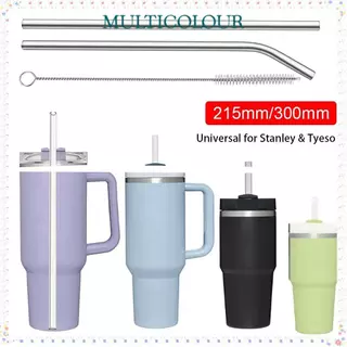 Canudo De Copo Multicolorido De 1 Unidade , Canudos De Aço Inoxidável Prateado De 6 Mm 8 , Para Tyeso De 30 Onças E 40