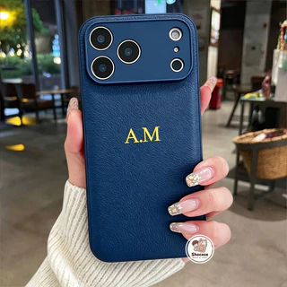 Capa De Couro Personalizada Com Nome Personalizado Para iPhone 18 17 16 15 14 13 12 11 Pro Max 3D DIY Carta De Gravação