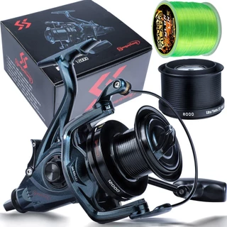 Sougayilang Carretilha de pesca 4.6:1 9000-11000-12000(Série 8000 de carretel livre) 13+1BB Arrasto máximo 30kg