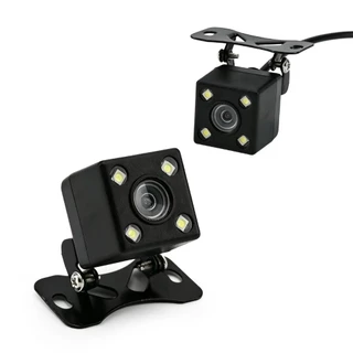 Câmera de Ré Automotiva 12V com 4 LEDs Visão Noturna Ângulo 170° para Estacionamento
