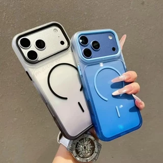 Capa Magnética Oficial Transparente 2 Em 1 Compatível Com IPhone 18 17 16 15 14 13 12 11 Pro Max Plus À Prova De Choque