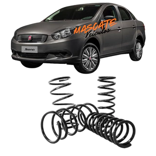 4 Molas Dianteiras e Traseiras Reforçadas GNV Fiat Grand Siena 2012 até 2022