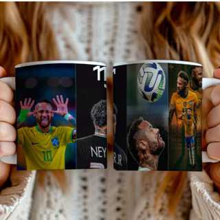 Caneca Xícara Neymar Jr Porcelana 325ml Presente Futebol