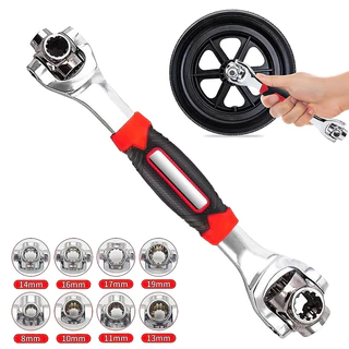 Chave Multifuncional 48 Em 1 Soquete Universal 360° Uso Profissional Em Oficinas E Reparos Domésticos