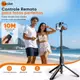 Basike Tripé Selfie Pop‑Up 170cm Controle Remoto Bluetooth, Rotação 360°, Suporte Portátil Compatível com Todos