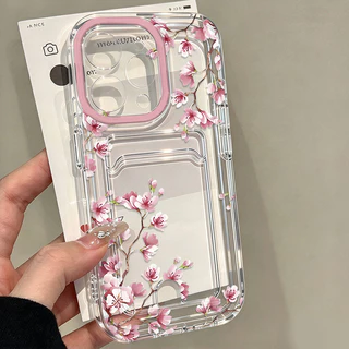 Capa Para Samsung A04 A05 A12 A13 A14 A15 A35 A52 A54 Transparente Silicone Anti-impact Capinha Flor Rosa