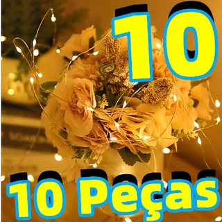Fio De Led Fada 2 Metros 10 20 Pecas Luzes Decoracao Natal Ano Novo