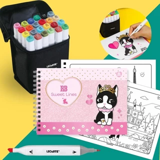 Kit Livro de Colorir Rebecca Bonbon Estilo Bobbie Goods + Estojo Canetinhas Touch 24 Cores Ponta Dupla em Oferta na Shopee