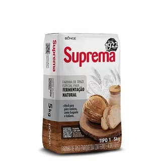Farinha Trigo Fermentação Natural Suprema 5kg - Bunge
