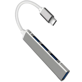 Hub USB-C 4 Portas USB 3.0 e 2.0 Adaptador Tipo-C 5 Gbps