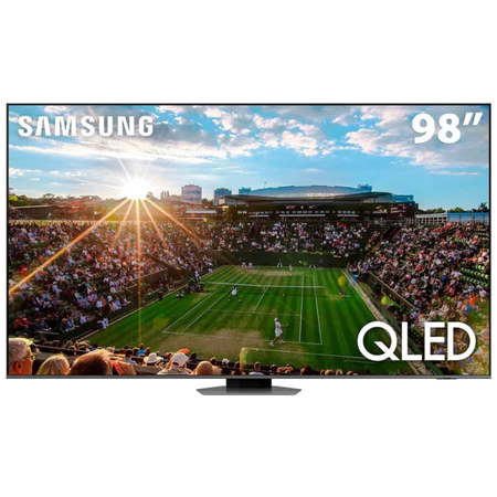 Smart TV 98 Polegadas QLED 4K Samsung 98Q80C SuperSlim Modo Game com IA Som Movimento Virtual Dolby Atmos