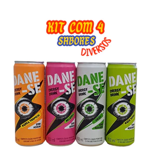 Energético Dane-se 4 Sabores Diversos - 4 Unidades