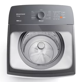 Máquina de Lavar Branca 14kg Brastemp com Smart Sensor e Reduzir Tempo - BWJ14AB