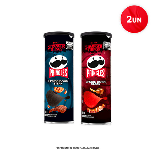 Combo Batata Pringles Stranger Things Netflix Bacon + Steak 200g
