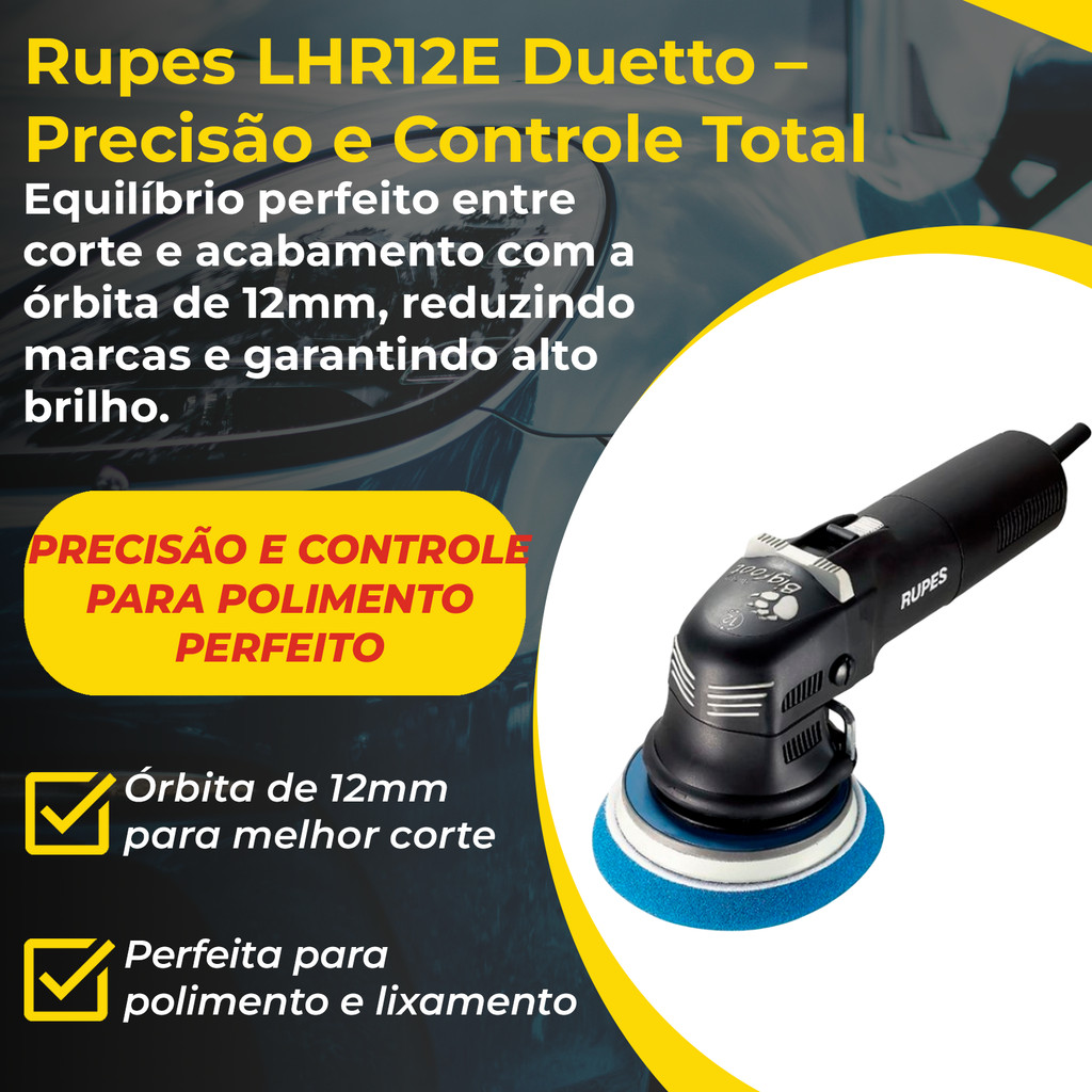 Rupes Politriz LHR12E Duetto 220V Roto Orbital 12mm Polimento e ...