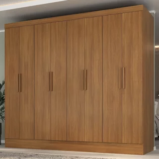 Guarda-roupa Casal 100% MDF 8 Portas 4 Gavetas Jatobá Yescasa Cinamomo