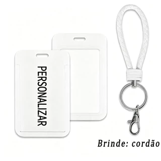 Capa Protetora Personalizada para Cartão de Estudante ID Ônibus e Acesso com Chaveiro Cordão grátis durável não amarela