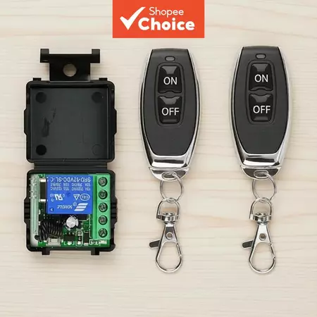 Interruptor de Controle Remoto Sem Fio RF 433Mhz 12V Relé CH Módulo Receptor Para LED Fechadura de Porta Trava