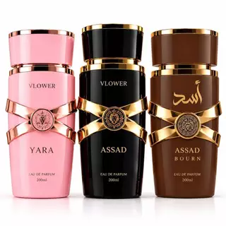 Kit 3 Perfumes Árabes ASAD + YARA + BOURBOM – 200ml Cada