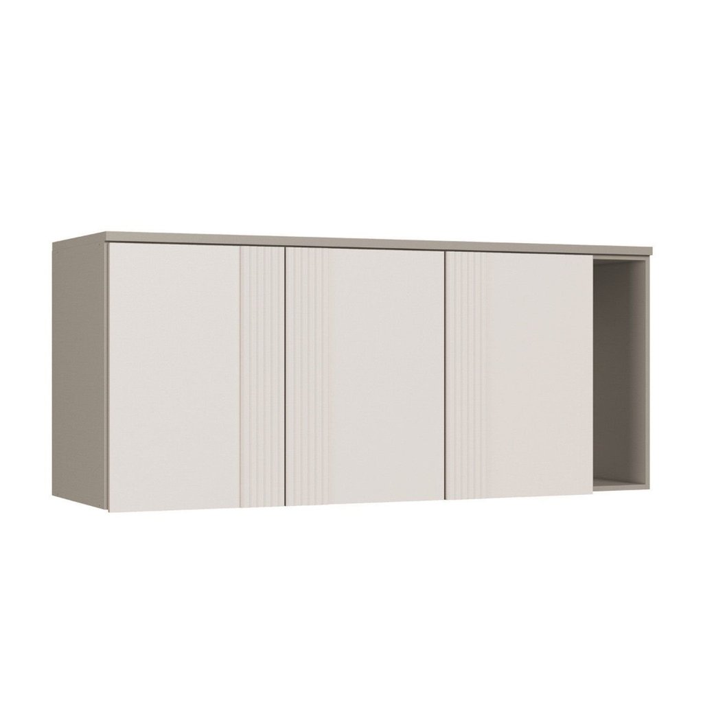 Módulo Aéreo para Quarto 3 Portas Elegance Niquel/Blanc | Shopee Brasil
