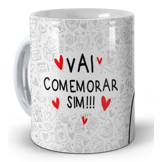 Caneca Meme Flonk - Namorados "Vai comemorar SIM"