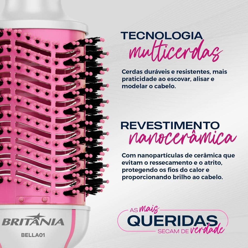Escova secadora Britânia 4 em 1 nanocerâmica — foto 4