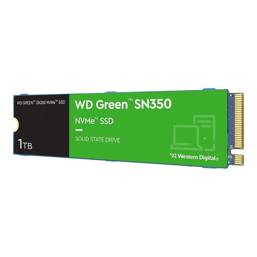 SSD M.2 NVMe 1TB Western Digital WD Green SN350 Velocidade de Leitura/Gravação até 2400/1850MB/s Gen3x4 WDS100T2G0C