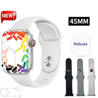 Smartwatch S9 pro 49mm 45mm Bluetooth Chamada 3 Pulseiras Filme Android IOS