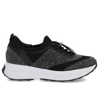 Tênis Feminino Usaflex Elástico Tricot Strass AK10006 em Oferta na Shopee