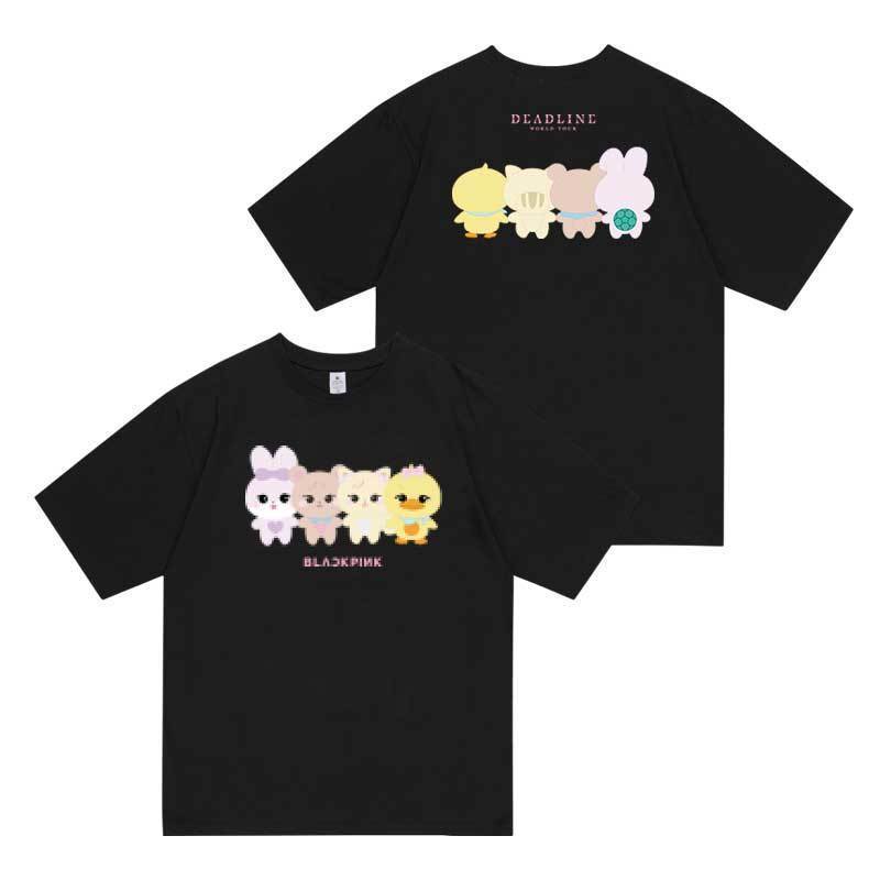 2025 BLACKPINK DEADLINE WORLD TOUR Merch Camiseta De Algodão