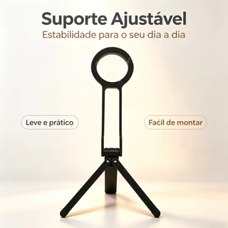 Suporte Magnético Portátil Dobrável Tripé para Celular Compatível iPhone Samsung Xiaomi Multiângulo