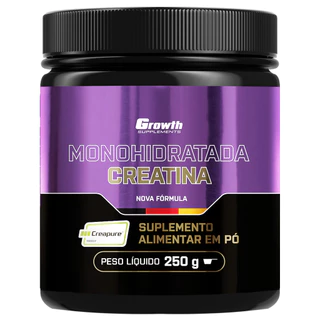 Creatina Creapure Pura Treino Musculação - Growth Supplements - Sem sabor em pó
