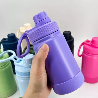Garrafa Térmica 350ml Aço Inoxidável com a base de silicone para Bebidas Quentes e Frias
