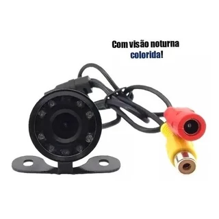 Câmera Ré Infra Vermelho Led Borboleta Parachoque Automotiva