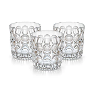 Kit 3 Copo Baixo Whisky Vidro Grosso Cristal Drink Transparente Elegante Luxo 280ml
