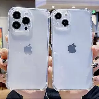 Capa TPU transparente anti impacto, proteção câmera, cantos reforçados, para iPhone 11 12 13 14 15 16 17 18 Pro Max