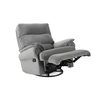 Poltrona Giratória com Balanço Herval Fun, Veludo Molhado Cinza, 144 cm em Oferta na Shopee