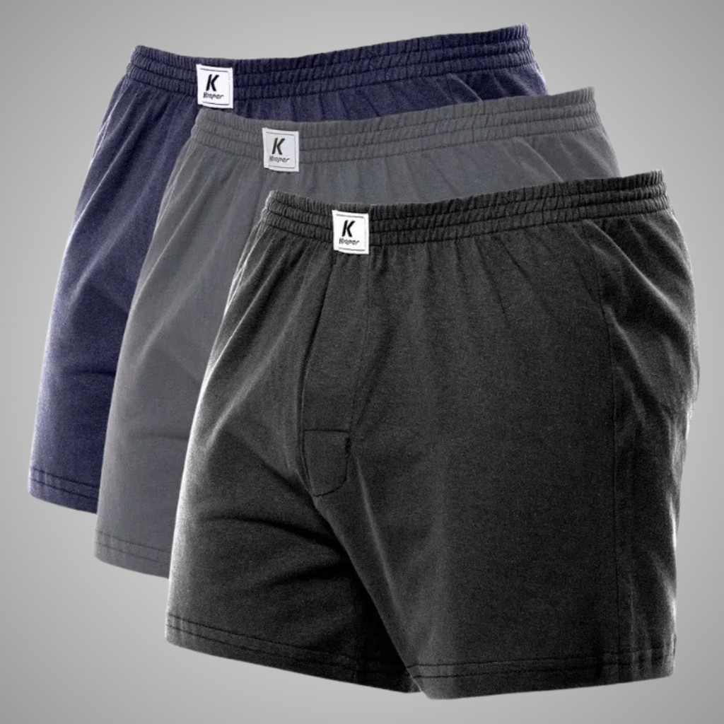 Kit 3 Cuecas Samba Canção Masculino Algodão Plus Size Para Dormir Abertura Frontal Pijama Microfibra em Oferta na Shopee