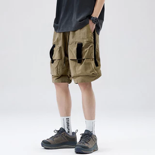 Bermuda Masculina Estilo Streetwear Com Bolsos Tecido Leve E Confortável