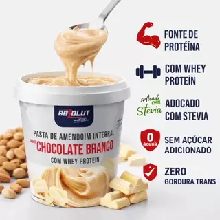 Pasta De Amendoim Integral Chocolate Branco 1kg Absolut